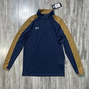 Under Armour Men's Navy Gold Locker 1/4 Zip Small